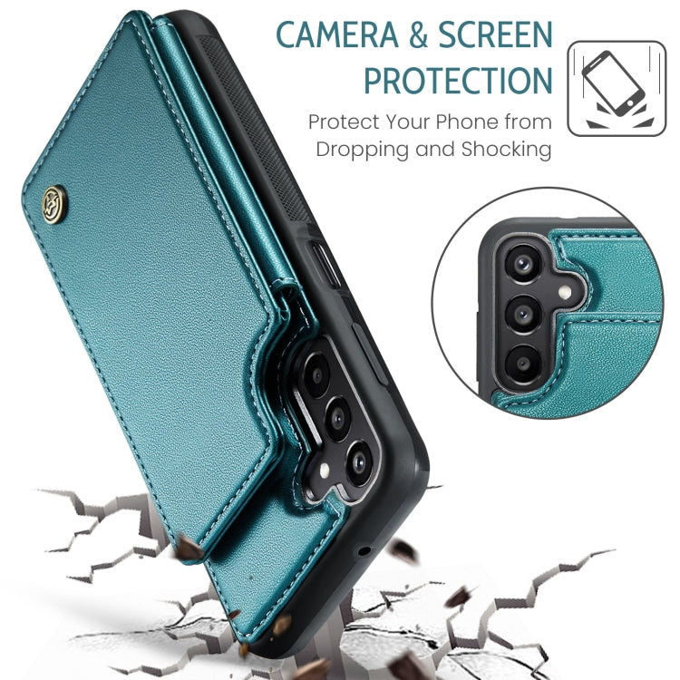For Samsung Galaxy A15 CaseMe C22 Litchi Texture RFID Anti-theft Leather Phone Case(Green)