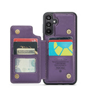For Samsung Galaxy A15 CaseMe C22 Litchi Texture RFID Anti-theft Leather Phone Case(Purple)