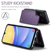 For Samsung Galaxy A15 CaseMe C22 Litchi Texture RFID Anti-theft Leather Phone Case(Purple)