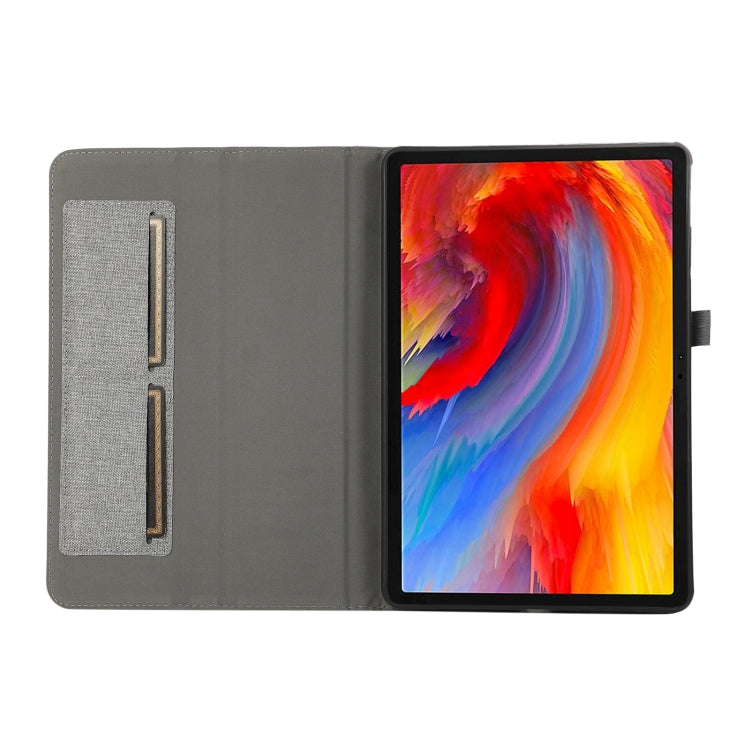 For Lenovo Tab M11 / Xiaoxin Pad 11 2024 Fabric Leather Tablet Case(Grey) - Lenovo by PMC Jewellery | Online Shopping South Africa | PMC Jewellery | Buy Now Pay Later Mobicred