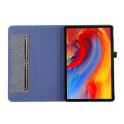 For Lenovo Tab M11 / Xiaoxin Pad 11 2024 Fabric Texture Horizontal Flip Leather Tablet Case(Blue)