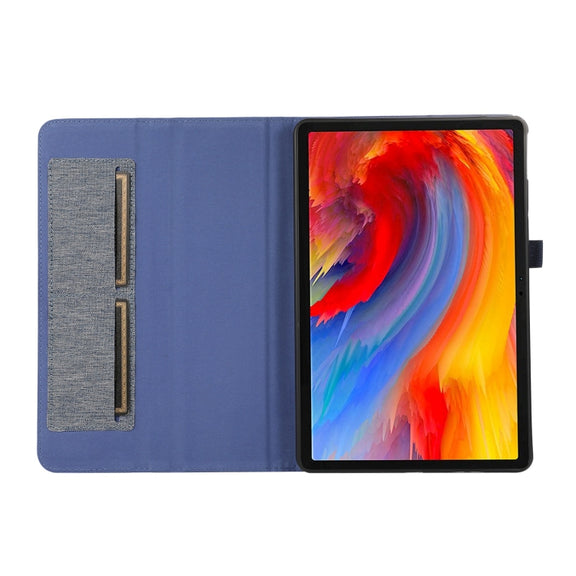For Lenovo Tab M11 / Xiaoxin Pad 11 2024 Fabric Texture Horizontal Flip Leather Tablet Case(Blue)