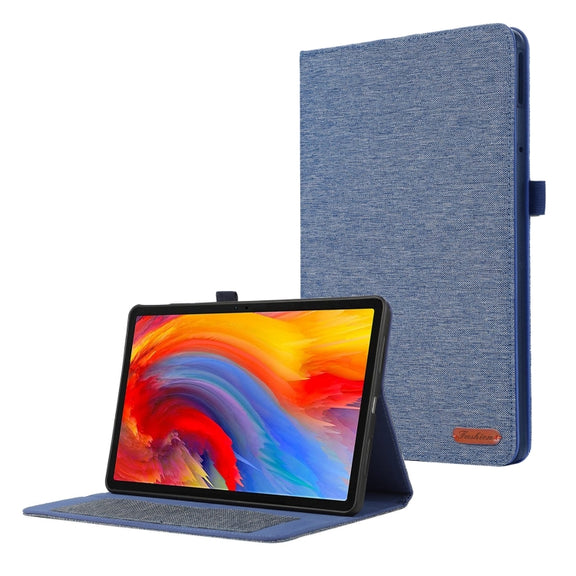 For Lenovo Tab M11 / Xiaoxin Pad 11 2024 Fabric Texture Horizontal Flip Leather Tablet Case(Blue)