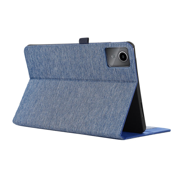 For Lenovo Tab M11 / Xiaoxin Pad 11 2024 Fabric Texture Horizontal Flip Leather Tablet Case(Blue)