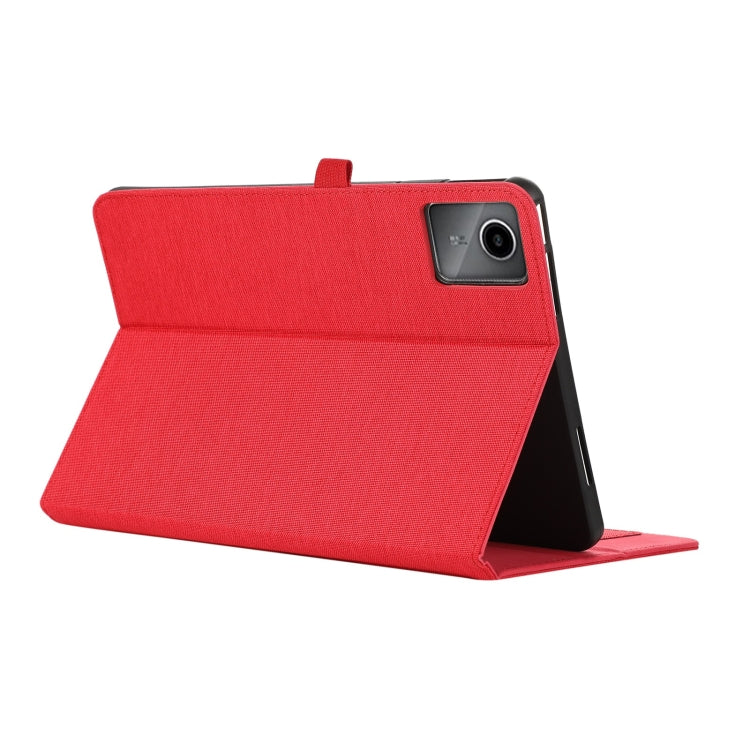 For Lenovo Tab M11 / Xiaoxin Pad 11 2024 Fabric Texture Horizontal Flip Leather Tablet Case(Red) - Lenovo by PMC Jewellery | Online Shopping South Africa | PMC Jewellery | Buy Now Pay Later Mobicred