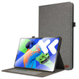 For Lenovo Tab P12 12.7 2025 Fabric Leather Tablet Case(Grey) - Lenovo by PMC TechLife | Online Shopping South Africa | PMC TechLife | Buy Now Pay Later Mobicred