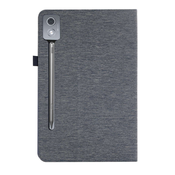 For Lenovo Tab P12 12.7 2025 Fabric Leather Tablet Case(Blue)
