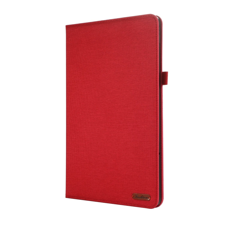 For Lenovo Tab P12 12.7 2025 Fabric Leather Tablet Case(Red) - Lenovo by PMC TechLife | Online Shopping South Africa | PMC TechLife | Buy Now Pay Later Mobicred