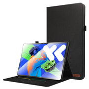 For Lenovo Tab P12 12.7 2025 Fabric Leather Tablet Case(Black)