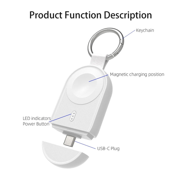 For Apple Watch / AirPods Series U20A Portable Magnetic Wireless Charger(Black)