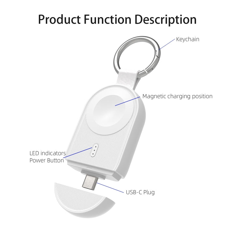 For Apple Watch / AirPods Series U20A Portable Magnetic Wireless Charger(White)