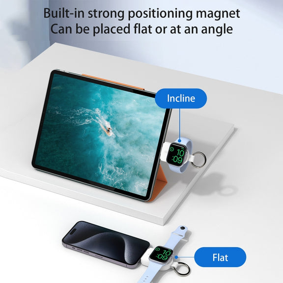 For Apple Watch / AirPods Series U20A Portable Magnetic Wireless Charger(White)