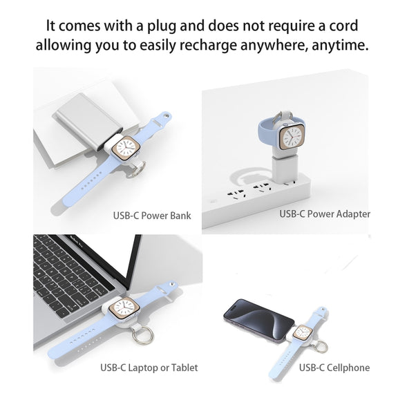 For Apple Watch / AirPods Series U20A Portable Magnetic Wireless Charger(White)