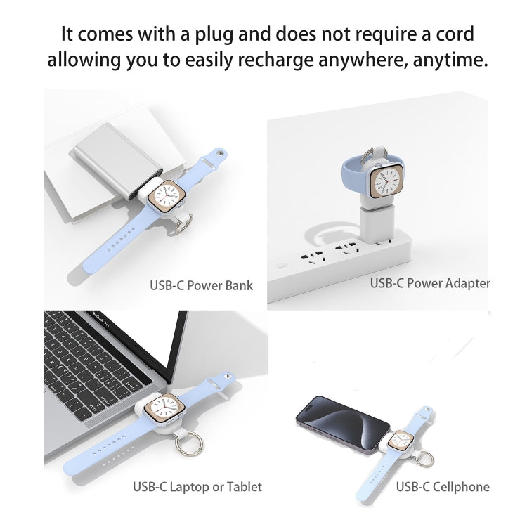 For Apple Watch / AirPods Series U20A Portable Magnetic Wireless Charger(White)