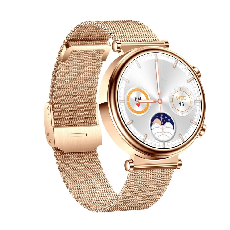 T86 Woman Health 1.27 inch Smart Watch, BT Call / Physiological Cycle / Heart Rate / Blood Pressure / Blood Glucose / SOS(Rose Gold Steel Band) - free shipping - PMC Jewellery - Order now!