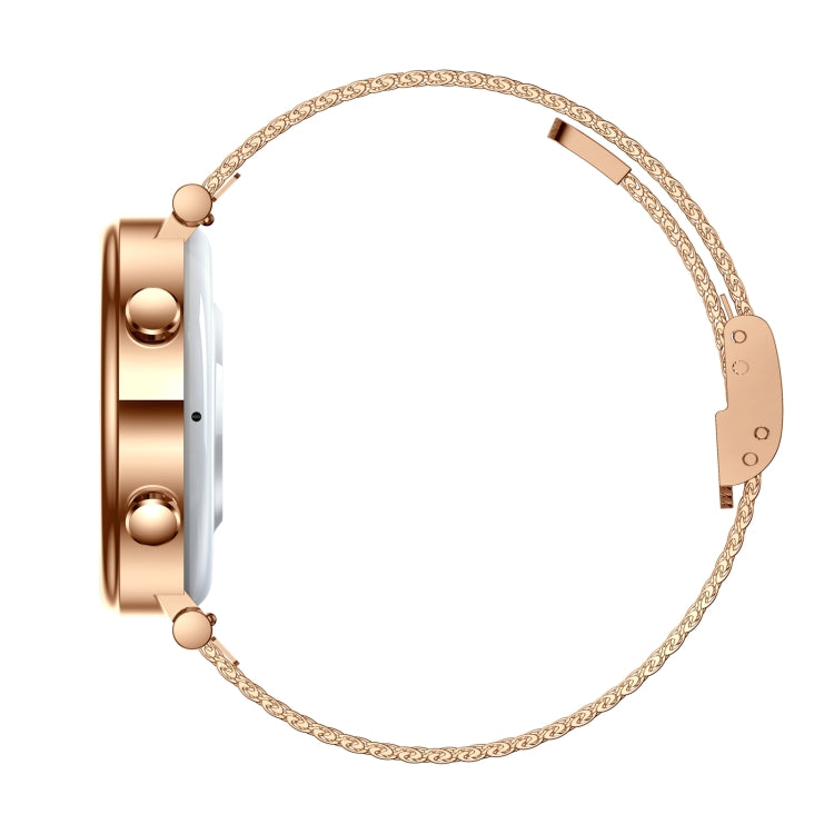 T86 Woman Health 1.27 inch Smart Watch, BT Call / Physiological Cycle / Heart Rate / Blood Pressure / Blood Glucose / SOS(Rose Gold Steel Band) - free shipping - PMC Jewellery - Order now!