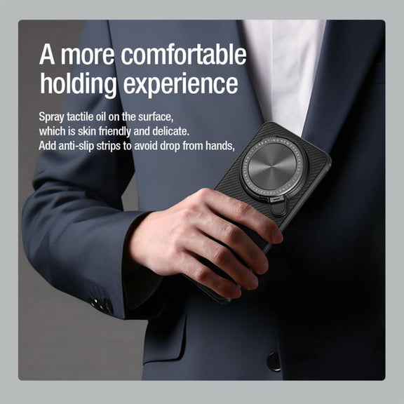 For Xiaomi 15 Ultra NILLKIN Black Mirror Prop CD Texture Mirror Precise Hole MagSafe Magnetic Phone Case(Black)