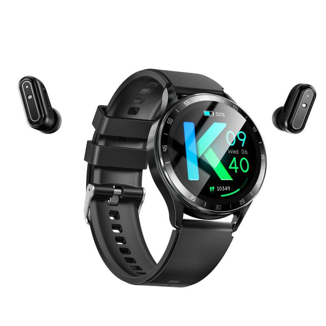 X10 Headphones Smart Watch 1.39 inch Water-resistant Bracelet, Support Bluetooth Call / NFC / Heart Rate(Black + Siliver)