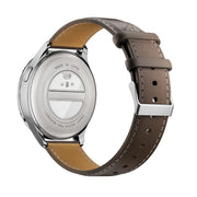 X10 Headphones Smart Watch 1.39 inch Water-resistant Bracelet, Support Bluetooth Call / NFC / Heart Rate(Silver + Brown Leather)