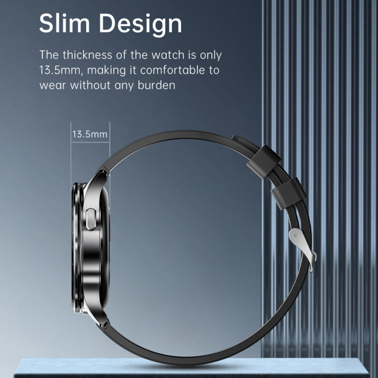 X10 Headphones Smart Watch 1.39 inch Water-resistant Bracelet, Support Bluetooth Call / NFC / Heart Rate(Silver + Brown Leather)