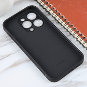 For iPhone 16 Pro Max Astronaut Pattern Silicone Straight Edge Phone Case(Mars Astronaut-Black)