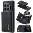 For OnePlus 12 DG.MING M1 Series 3-Fold Multi Card Wallet + Magnetic Phone Case(Black) - OnePlus Cases by DG.MING | Online Shopping South Africa | PMC TechLife | Buy Now Pay Later Mobicred