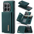 For OnePlus 12 DG.MING M1 Series 3-Fold Multi Card Wallet + Magnetic Phone Case(Green) - free shipping - PMC TechLife - Order now!