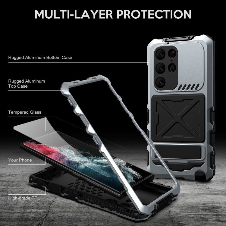 For Samsung Galaxy S24 Ultra 5G R-JUST Life Waterproof Dustproof Shockproof Phone Case(Silver) - free shipping - PMC TechLife - Order now!