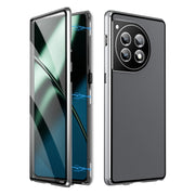 For OnePlus 12 Magnetic HD Tempered Glass Phone Case(Silver)
