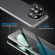 For OnePlus 12 Magnetic HD Tempered Glass Phone Case(Silver)