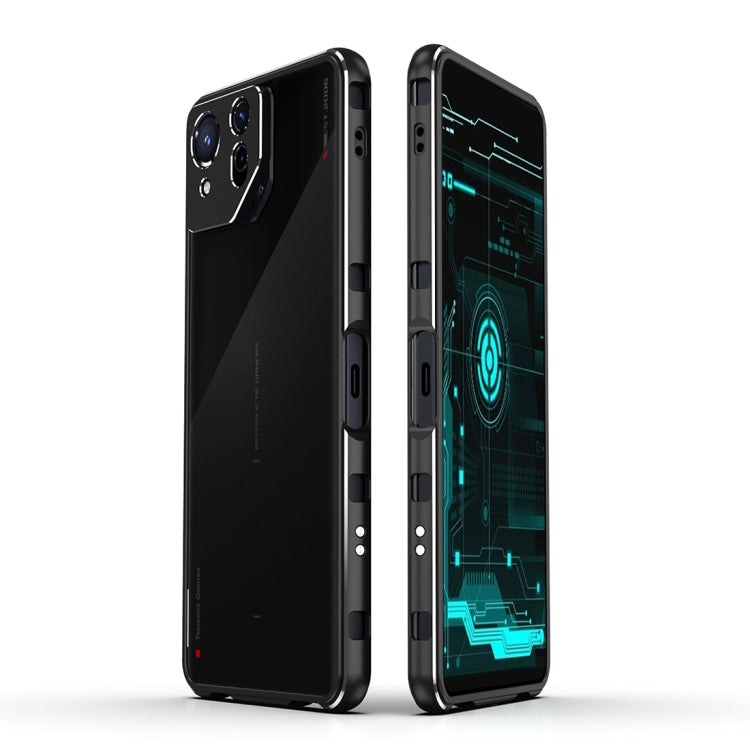 For ASUS ROG Phone 8 Lens Protector + Metal Frame Phone Case(Black)