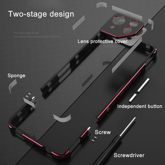 For ASUS ROG Phone 8 Lens Protector + Metal Frame Phone Case(Silver)