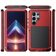For Samsung Galaxy S24 Ultra 5G Shockproof Life Water-resistant Silicone + Zinc Alloy Phone Case(Red)
