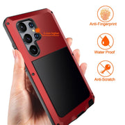 For Samsung Galaxy S24 Ultra 5G Shockproof Life Water-resistant Silicone + Zinc Alloy Phone Case(Red)