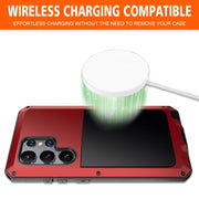 For Samsung Galaxy S24 Ultra 5G Shockproof Life Water-resistant Silicone + Zinc Alloy Phone Case(Red)