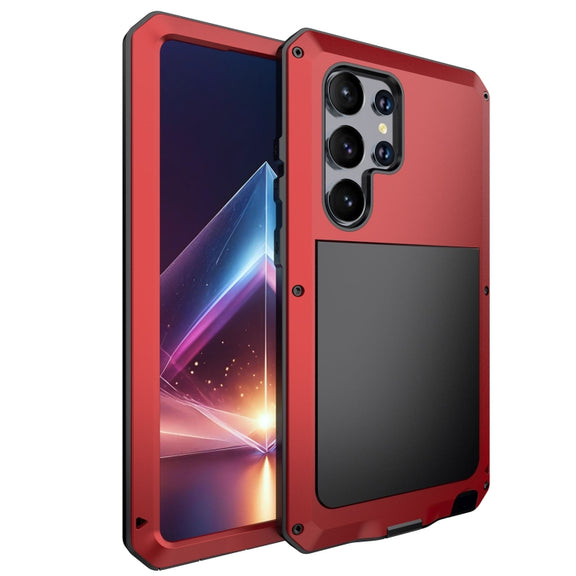 For Samsung Galaxy S24 Ultra 5G Shockproof Life Water-resistant Silicone + Zinc Alloy Phone Case(Red)
