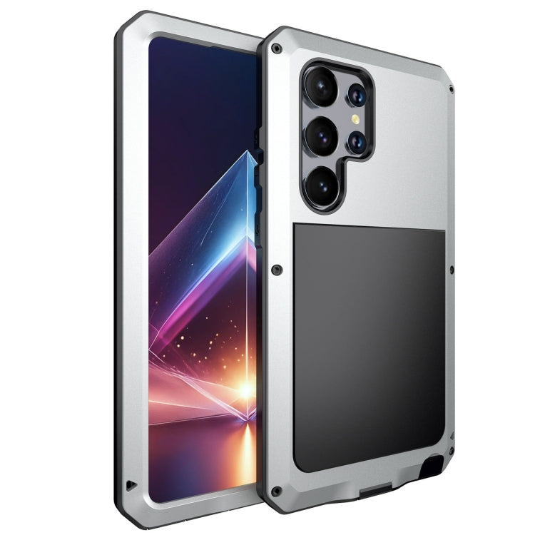 For Samsung Galaxy S24 Ultra 5G Shockproof Life Waterproof Silicone + Zinc Alloy Phone Case(Silver) - Galaxy S24 Ultra 5G Cases by PMC TechLife | Online Shopping South Africa | PMC TechLife
