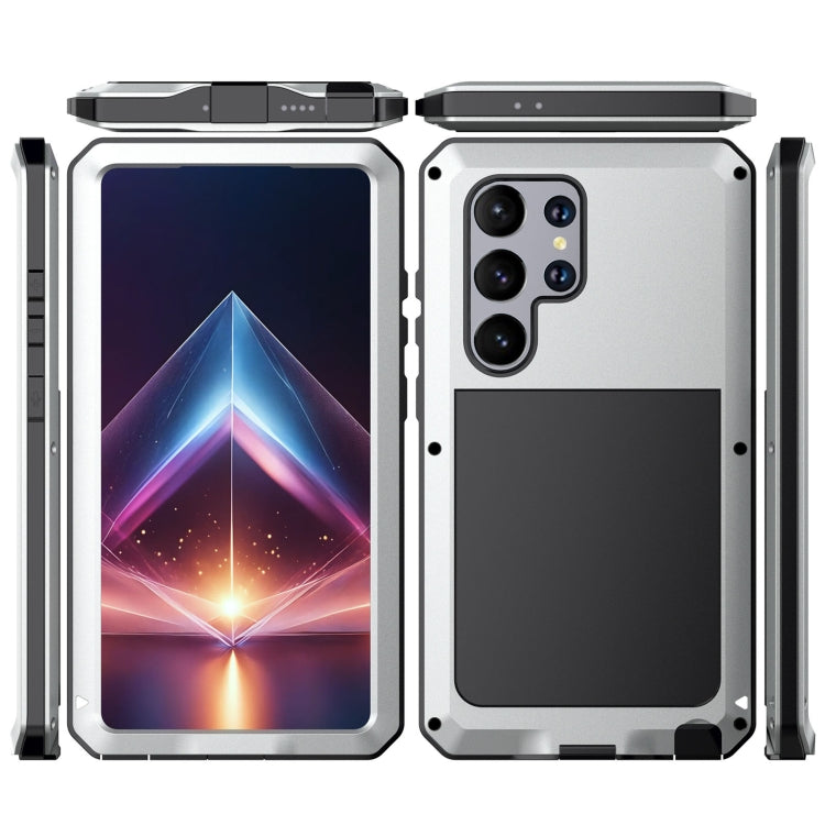 For Samsung Galaxy S24 Ultra 5G Shockproof Life Waterproof Silicone + Zinc Alloy Phone Case(Silver) - Galaxy S24 Ultra 5G Cases by PMC TechLife | Online Shopping South Africa | PMC TechLife