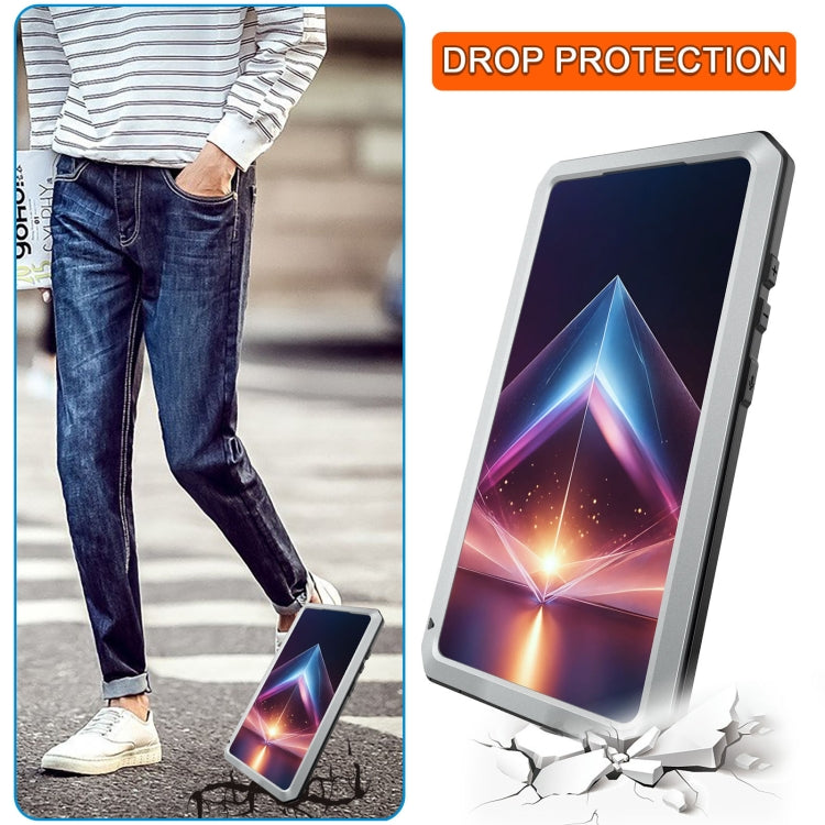 For Samsung Galaxy S24 Ultra 5G Shockproof Life Waterproof Silicone + Zinc Alloy Phone Case(Silver) - Galaxy S24 Ultra 5G Cases by PMC TechLife | Online Shopping South Africa | PMC TechLife