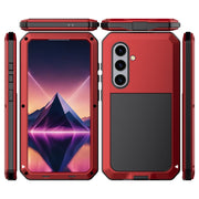 For Samsung Galaxy S24+ 5G Shockproof Life Water-resistant Silicone + Zinc Alloy Phone Case(Red)