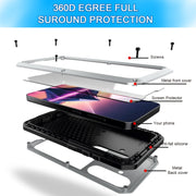For Samsung Galaxy S24+ 5G Shockproof Life Water-resistant Silicone + Zinc Alloy Phone Case(Silver)