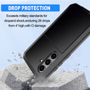 For Samsung Galaxy S24 5G Shockproof Life Water-resistant Silicone + Zinc Alloy Phone Case(Black)