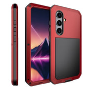 For Samsung Galaxy S24 5G Shockproof Life Water-resistant Silicone + Zinc Alloy Phone Case(Red)