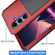 For Samsung Galaxy S24 5G Shockproof Life Water-resistant Silicone + Zinc Alloy Phone Case(Red)