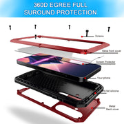 For Samsung Galaxy S24 5G Shockproof Life Water-resistant Silicone + Zinc Alloy Phone Case(Red)