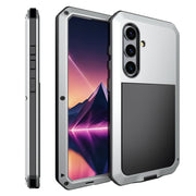 For Samsung Galaxy S24 5G Shockproof Life Water-resistant Silicone + Zinc Alloy Phone Case(Silver)