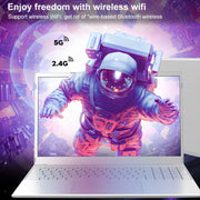 V8 15.6 inch Ultrathin Laptop, 16GB+128GB, Windows 10 Intel Processor N95 Quad Core(Silver)