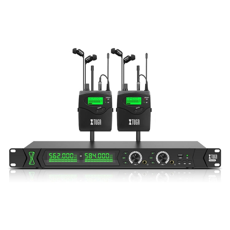 XTUGA RW2090 Professional Stage Wireless 2 Channel In Ear Monitoring System 2 in 1(AU Plug) - Microphone by XTUGA | Online Shopping South Africa | PMC TechLife | Buy Now Pay Later Mobicred