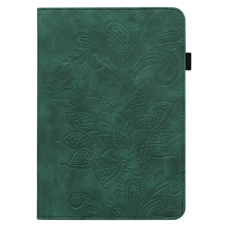 For Lenovo Tab M11 / Xiaoxin Pad 11 2024 Lace Flower Embossing Pattern Leather Tablet Case(Green) - Lenovo by PMC Jewellery | Online Shopping South Africa | PMC Jewellery | Buy Now Pay Later Mobicred