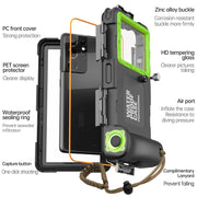 Diving Shell Gen2 Upgrade IP68 Water-resistant Phone Case(Black Green)